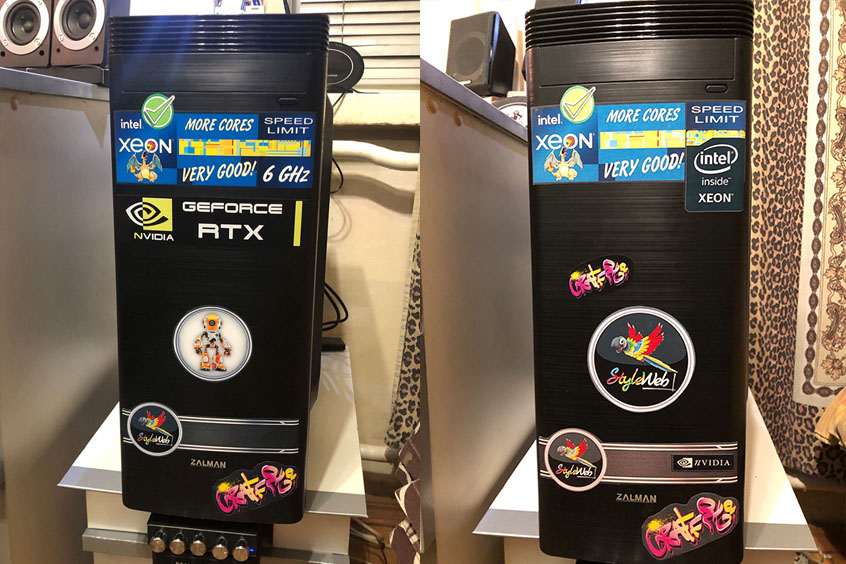 Использование наклеек стикеров