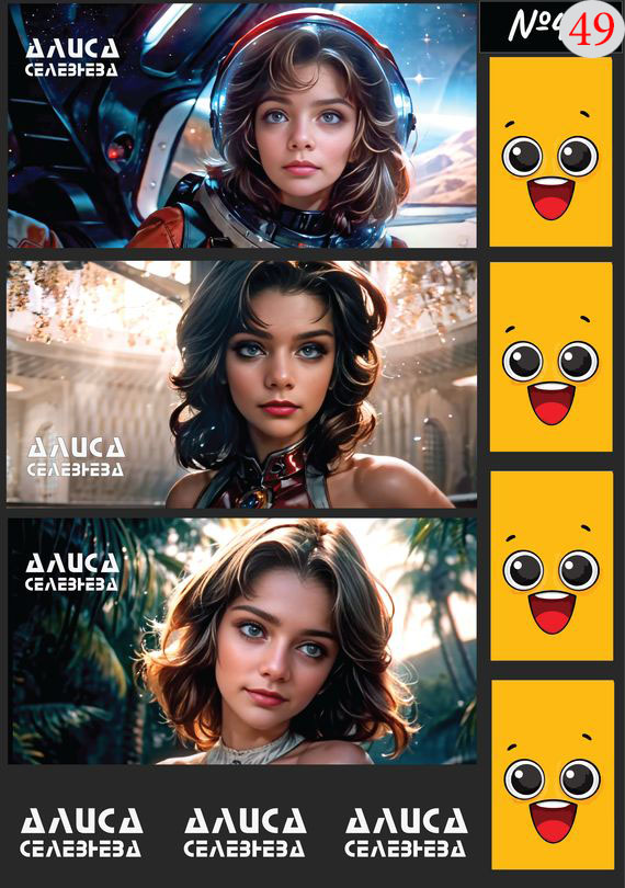 Набор 49 Это изображение: Алиса Селезнева, Happy 