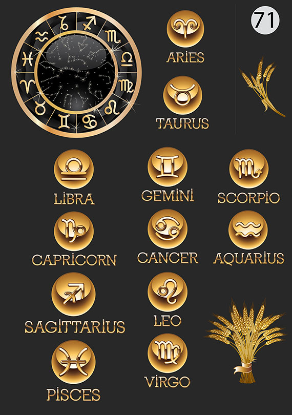 Набор 71 Это изображение: Знаки зодиака 