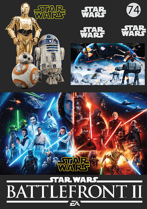 Набор 74 Это изображение: Star Wars, Дроиды, Сцены из Star Wars 