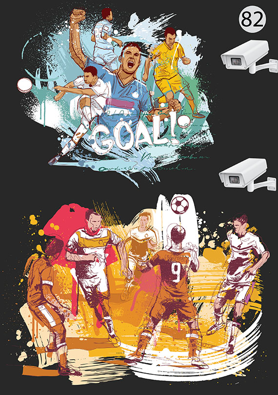 Набор 82 Это изображение: Футбольные сцены 