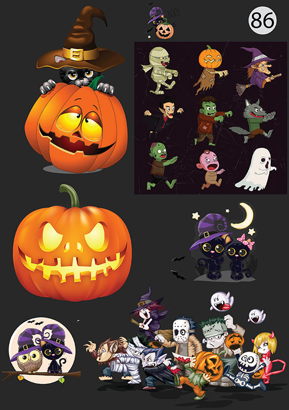 Набор 86 Это изображение: на тему hallowin Хэллоуин 