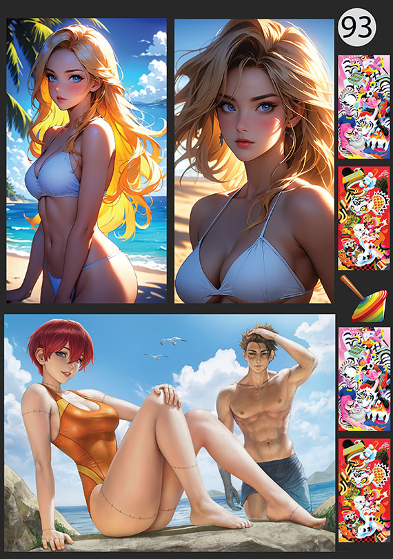 Набор 93 Это изображение: Лето, пляжный сезон, девушки 