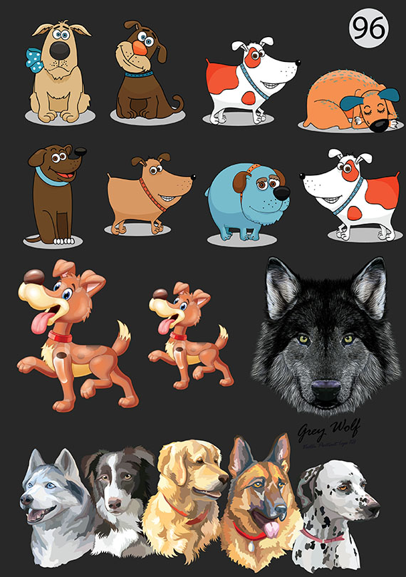 Набор 96 Это изображение: Смешные собаки 