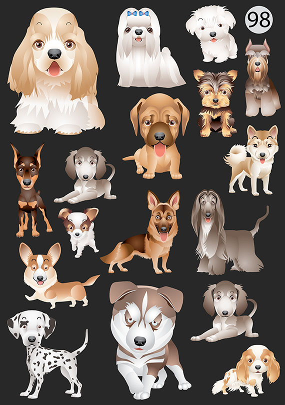 Набор 98 Это изображение: Смешные собачки 
