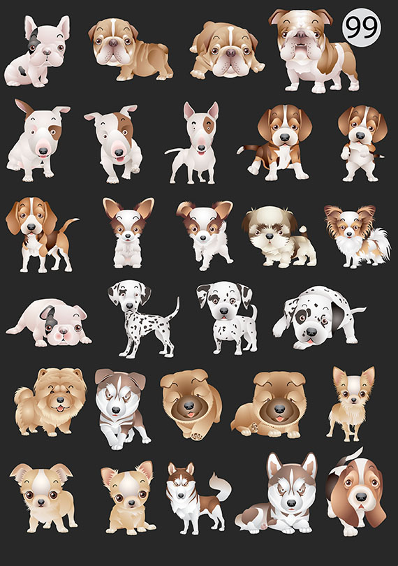 Набор 99 Это изображение: Смешные собачки 