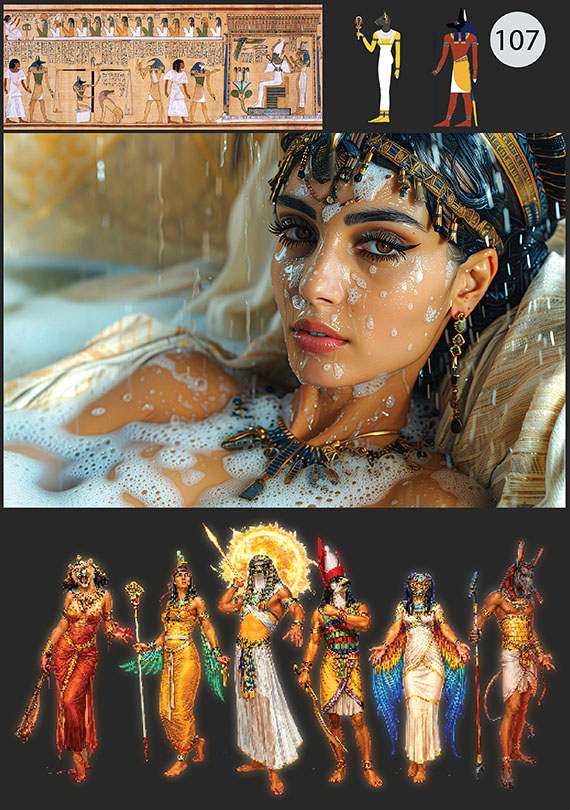 Набор 107 Это изображение: Египетские Боги 