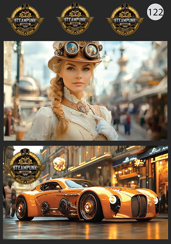 Набор 122 Изображение: Стимпанк Стиль, Авто