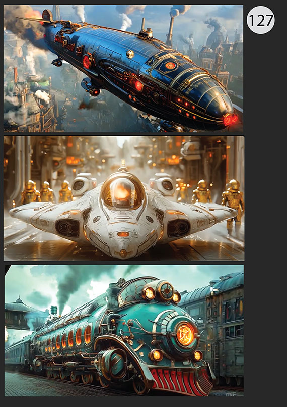 Набор 127 Изображение: Стимпанк AI 