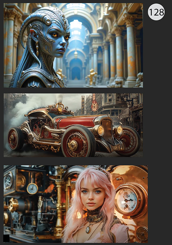 Набор 128 Изображение: AI Стимпанк 