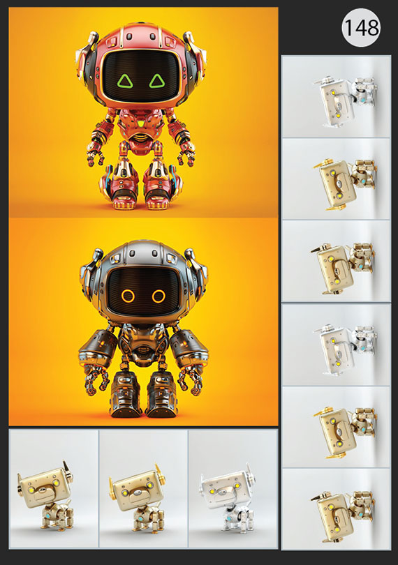 Набор 148 Изображение: Роботы 